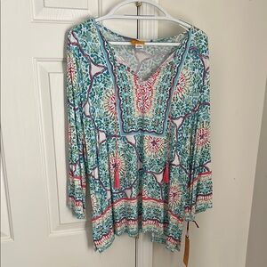 Ruby Road Colorful Bohemian Women's Top